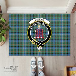ScotsTee Shop Scottish Ogilvie (Ogilvy) Hunting Ancient Clan Tartan Doormat Rubber Welcome Mat