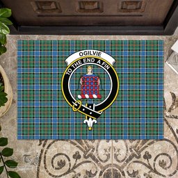 ScotsTee Shop Scottish Ogilvie (Ogilvy) Hunting Ancient Clan Tartan Doormat Rubber Welcome Mat