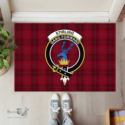 ScotsTee Shop Scottish Stirling of Keir Clan Tartan Doormat Rubber Welcome Mat
