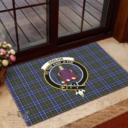 ScotsTee Shop Scottish Ogilvie (Ogilvy) Hunting Modern Clan Tartan Doormat Rubber Welcome Mat