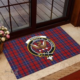 ScotsTee Shop Scottish Wishart Dress Clan Tartan Doormat Rubber Welcome Mat