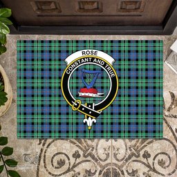 ScotsTee Shop Scottish Rose Hunting Ancient Clan Tartan Doormat Rubber Welcome Mat