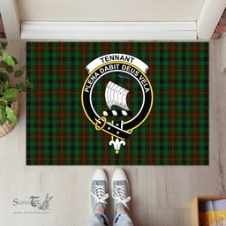 ScotsTee Shop Scottish Tennant Clan Tartan Doormat Rubber Welcome Mat
