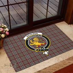 ScotsTee Shop Scottish Nicolson Hunting Weathered Clan Tartan Doormat Rubber Welcome Mat