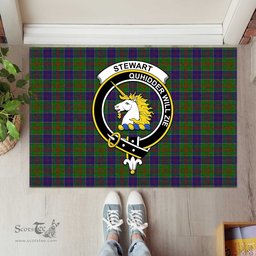 ScotsTee Shop Scottish Stewart of Appin Hunting Clan Tartan Doormat Rubber Welcome Mat