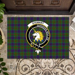 ScotsTee Shop Scottish Stewart of Appin Hunting Clan Tartan Doormat Rubber Welcome Mat