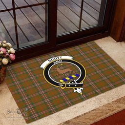 ScotsTee Shop Scottish Scott Brown Modern Clan Tartan Doormat Rubber Welcome Mat