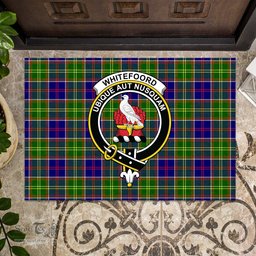 ScotsTee Shop Scottish Whitefoord Modern Clan Tartan Doormat Rubber Welcome Mat