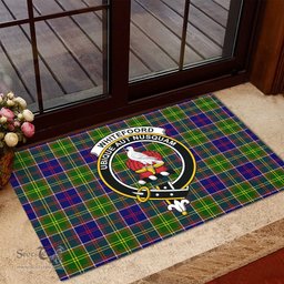 ScotsTee Shop Scottish Whitefoord Modern Clan Tartan Doormat Rubber Welcome Mat