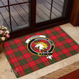 ScotsTee Shop Scottish Stewart of Appin Modern Clan Tartan Doormat Rubber Welcome Mat