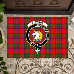 ScotsTee Shop Scottish Stewart of Appin Modern Clan Tartan Doormat Rubber Welcome Mat
