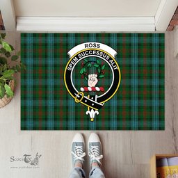ScotsTee Shop Scottish Ross Hunting Clan Tartan Doormat Rubber Welcome Mat