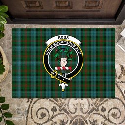ScotsTee Shop Scottish Ross Hunting Clan Tartan Doormat Rubber Welcome Mat