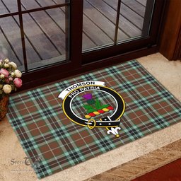 ScotsTee Shop Scottish Thomson Hunting Modern Clan Tartan Doormat Rubber Welcome Mat