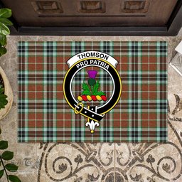 ScotsTee Shop Scottish Thomson Hunting Modern Clan Tartan Doormat Rubber Welcome Mat
