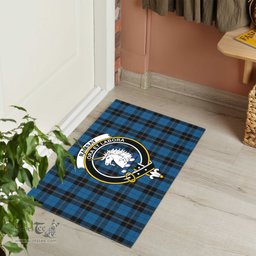 ScotsTee Shop Scottish Ramsay Blue Hunting Clan Tartan Doormat Rubber Welcome Mat