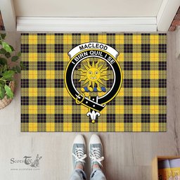ScotsTee Shop Scottish MacLeod of Lewis Ancient Clan Tartan Doormat Rubber Welcome Mat