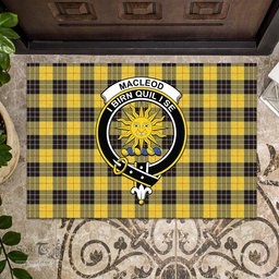 ScotsTee Shop Scottish MacLeod of Lewis Ancient Clan Tartan Doormat Rubber Welcome Mat