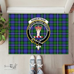 ScotsTee Shop Scottish Robertson Hunting Modern Clan Tartan Doormat Rubber Welcome Mat