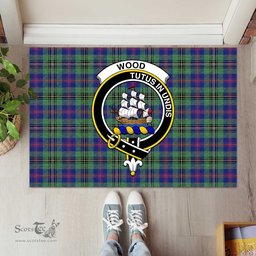 ScotsTee Shop Scottish Wood Modern Clan Tartan Doormat Rubber Welcome Mat