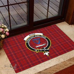 ScotsTee Shop Scottish Rose of Kilravock Clan Tartan Doormat Rubber Welcome Mat