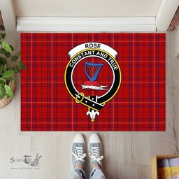 ScotsTee Shop Scottish Rose of Kilravock Clan Tartan Doormat Rubber Welcome Mat