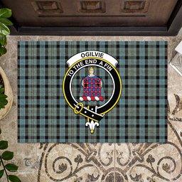 ScotsTee Shop Scottish Ogilvie (Ogilvy) Hunting Clan Tartan Doormat Rubber Welcome Mat