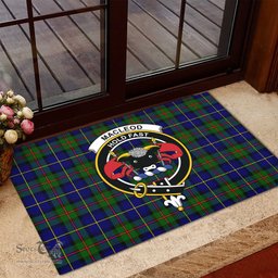 ScotsTee Shop Scottish MacLeod of Harris Modern Clan Tartan Doormat Rubber Welcome Mat