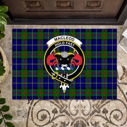 ScotsTee Shop Scottish MacLeod of Harris Modern Clan Tartan Doormat Rubber Welcome Mat