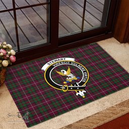 ScotsTee Shop Scottish Stewart of Bute Hunting Clan Tartan Doormat Rubber Welcome Mat
