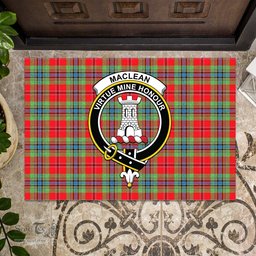ScotsTee Shop Scottish MacLean of Duart Modern Clan Tartan Doormat Rubber Welcome Mat
