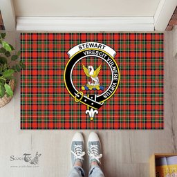 ScotsTee Shop Scottish Stewart Royal Modern Clan Tartan Doormat Rubber Welcome Mat