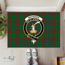 ScotsTee Shop Scottish Matheson Hunting Highland Clan Tartan Doormat Rubber Welcome Mat