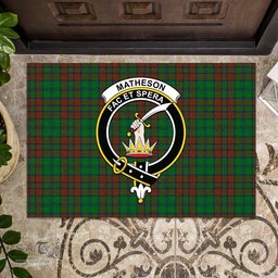 ScotsTee Shop Scottish Matheson Hunting Highland Clan Tartan Doormat Rubber Welcome Mat