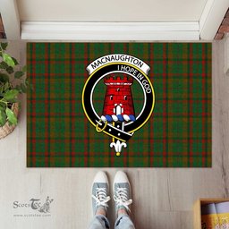 ScotsTee Shop Scottish Macnaughton Hunting Clan Tartan Doormat Rubber Welcome Mat