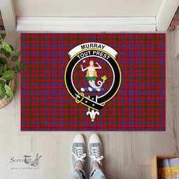 ScotsTee Shop Scottish Murray of Tullibardine Clan Tartan Doormat Rubber Welcome Mat