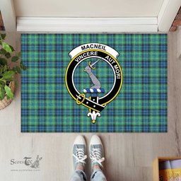 ScotsTee Shop Scottish MacNeil of Colonsay Ancient Clan Tartan Doormat Rubber Welcome Mat