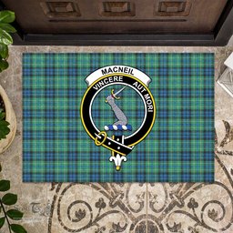 ScotsTee Shop Scottish MacNeil of Colonsay Ancient Clan Tartan Doormat Rubber Welcome Mat