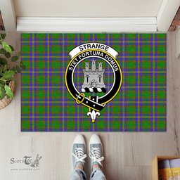 ScotsTee Shop Scottish Strange of Balkaskie Clan Tartan Doormat Rubber Welcome Mat