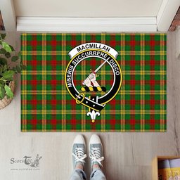 ScotsTee Shop Scottish MacMillan Society of Glasgow Clan Tartan Doormat Rubber Welcome Mat