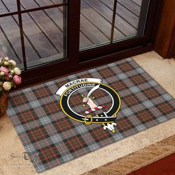 ScotsTee Shop Scottish MacRae Hunting Weathered Clan Tartan Doormat Rubber Welcome Mat
