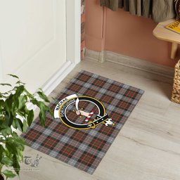 ScotsTee Shop Scottish MacRae Hunting Weathered Clan Tartan Doormat Rubber Welcome Mat