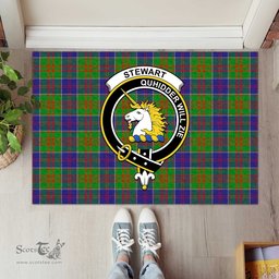 ScotsTee Shop Scottish Stewart of Appin Hunting Modern Clan Tartan Doormat Rubber Welcome Mat
