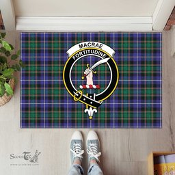 ScotsTee Shop Scottish MacRae Hunting Modern Clan Tartan Doormat Rubber Welcome Mat