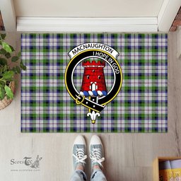 ScotsTee Shop Scottish MacNaughton Dress Clan Tartan Doormat Rubber Welcome Mat