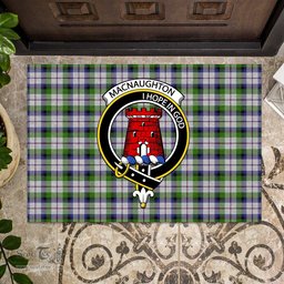ScotsTee Shop Scottish MacNaughton Dress Clan Tartan Doormat Rubber Welcome Mat