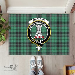 ScotsTee Shop Scottish MacLean Hunting Ancient Clan Tartan Doormat Rubber Welcome Mat