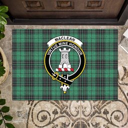 ScotsTee Shop Scottish MacLean Hunting Ancient Clan Tartan Doormat Rubber Welcome Mat