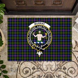 ScotsTee Shop Scottish Murray of Atholl Modern Clan Tartan Doormat Rubber Welcome Mat