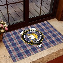 ScotsTee Shop Scottish Stewart of Appin Hunting Dress Clan Tartan Doormat Rubber Welcome Mat